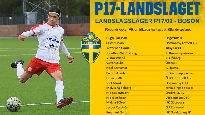 Antonio Yakoub uttagen till landslaget